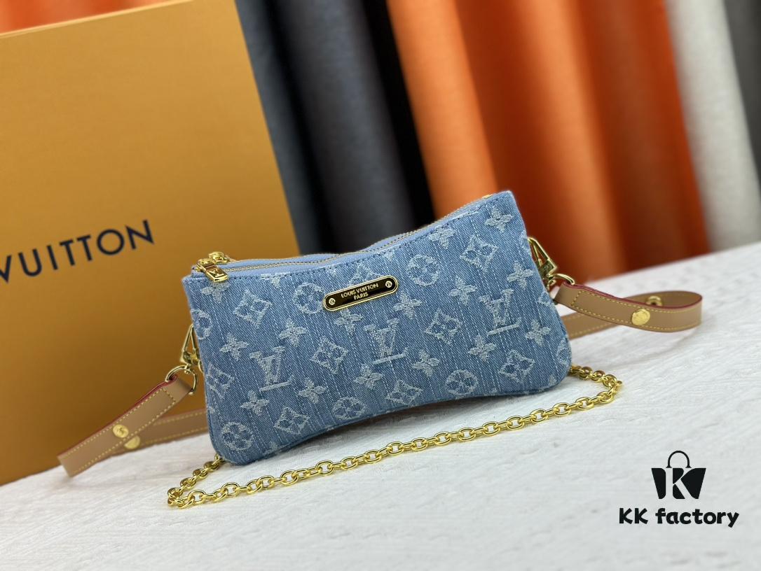 693075aa6e68136f4d9a63b0 M83003 M83532 Premium Original Monogram New Denim Liv Pochette Fits Snugly on Arm