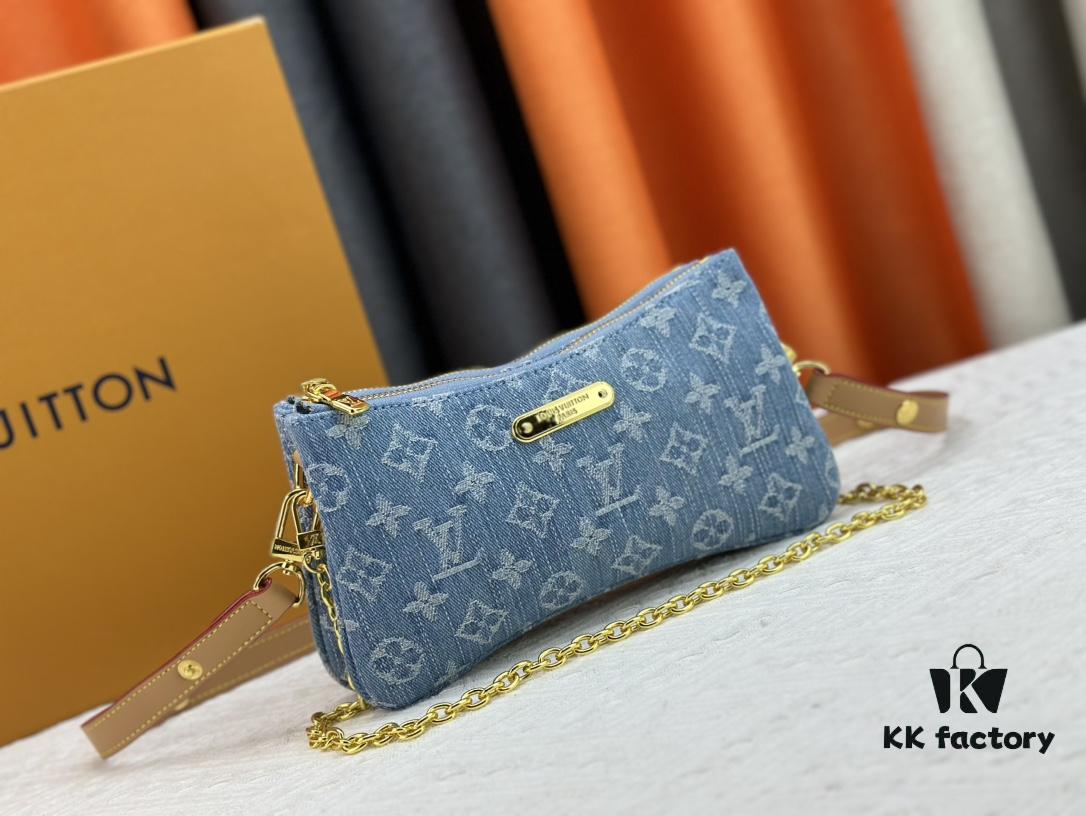 693075ab6e68136f4d9a63b1 M83003 M83532 Premium Original Monogram New Denim Liv Pochette Fits Snugly on Arm