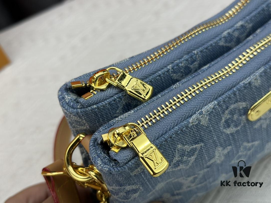 693075ae6e68136f4d9a63b7 M83003 M83532 Premium Original Monogram New Denim Liv Pochette Fits Snugly on Arm