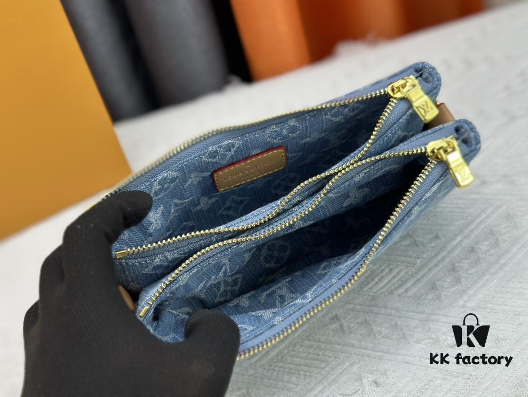 693075af6e68136f4d9a63b9 M83003 M83532 Premium Original Monogram New Denim Liv Pochette Fits Snugly on Arm