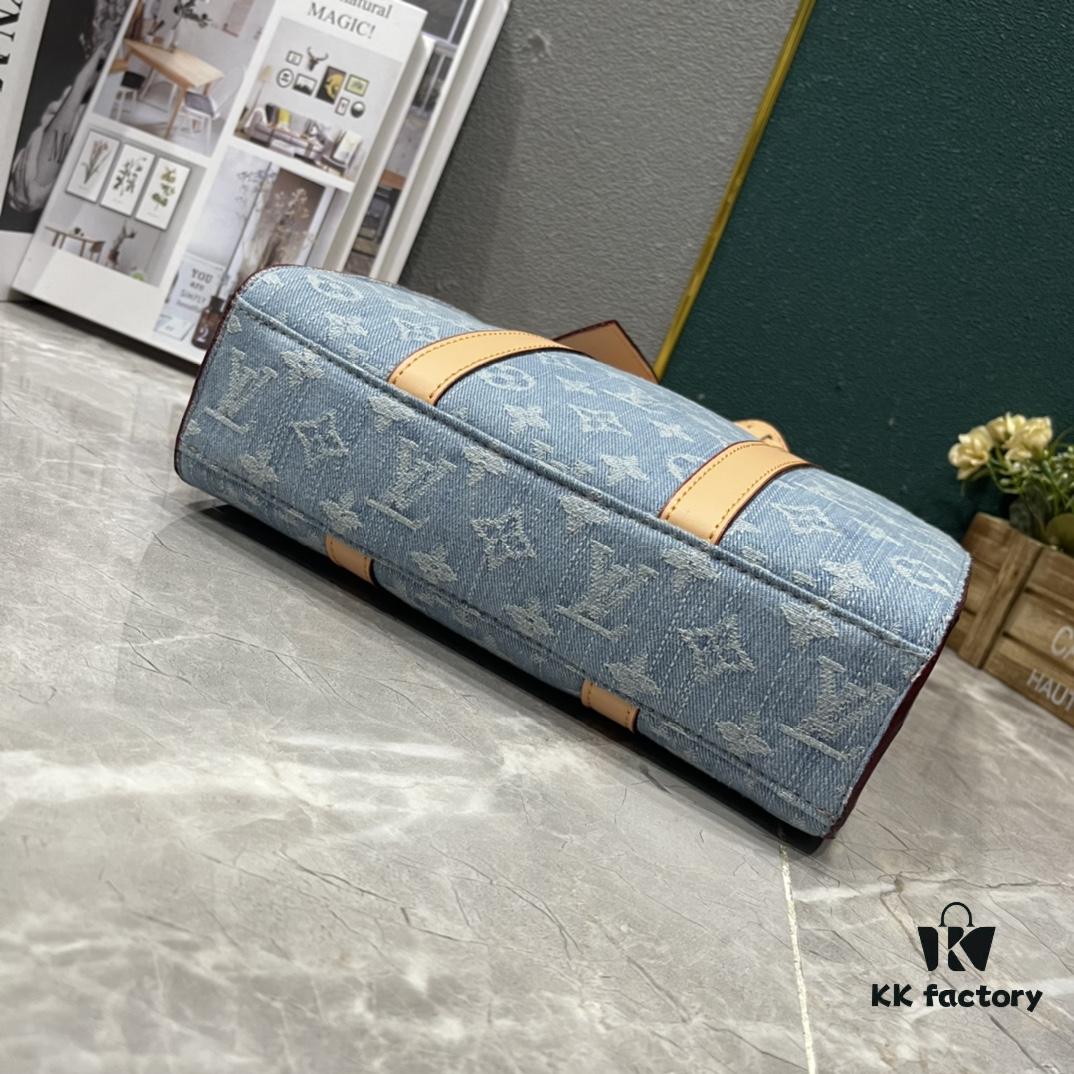 693075b46e68136f4d9a63c2 Upgraded 210 M46098 M59960 Light Blue Denim Sac Plat Cross Bag