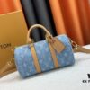 693075c46e68136f4d9a63e4 M46271 M20900 Light Blue Denim Keepall 25 Bag