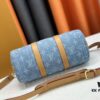 693075c66e68136f4d9a63eb M46271 M20900 Light Blue Denim Keepall 25 Bag