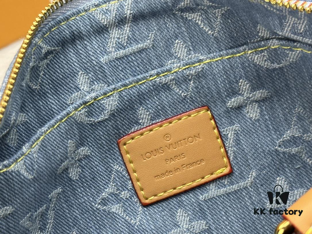 693075c86e68136f4d9a63ee M46271 M20900 Light Blue Denim Keepall 25 Bag