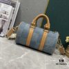 693075d86e68136f4d9a640b Upgraded M46271 M22762 Checkered Denim Keepall 25 Bag