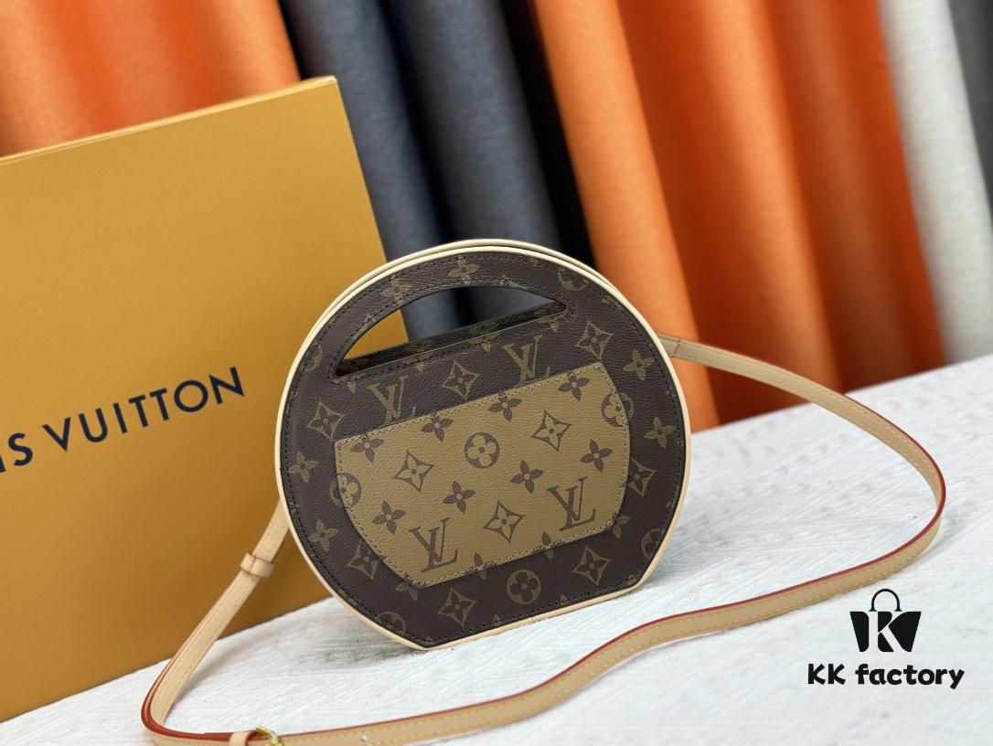 693075f46e68136f4d9a644b Authentic M47117 M44699 Monogram Flower Women's Round Handbag Around Me Bag