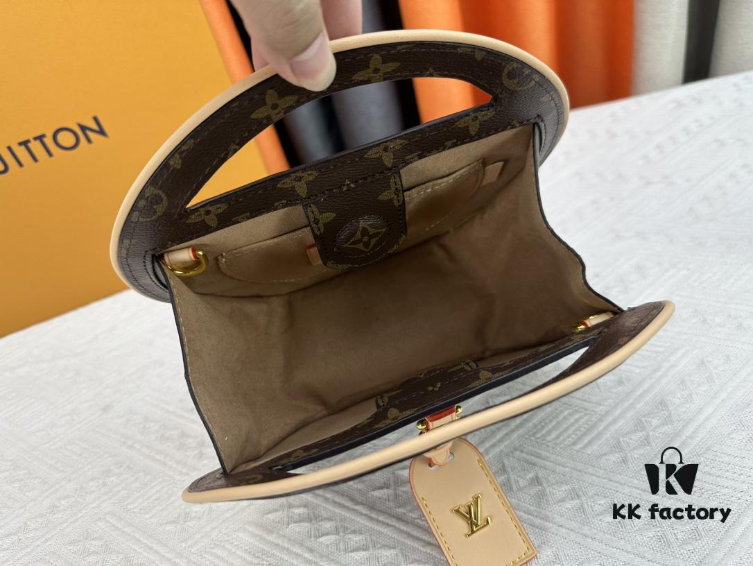 693075f56e68136f4d9a644d Authentic M47117 M44699 Monogram Flower Women's Round Handbag Around Me Bag