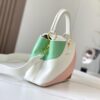 Upgraded M59864 Pure White Three-Tone Gold-Plated Capucines BB Handbag