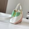 Upgraded M59863 Pure White Three-Tone Gold-Plated Mini Capucines Bag