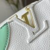 Upgraded M59863 Pure White Three-Tone Gold-Plated Mini Capucines Bag