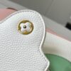 Upgraded M59863 Pure White Three-Tone Gold-Plated Mini Capucines Bag