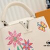 693076146e68136f4d9a648c Upgraded Version M21755 White LV x YK Capucines Small Handbag