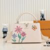 693076156e68136f4d9a648f Upgraded Version M21756 White LV x YK Capucines Medium Handbag