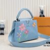 693076216e68136f4d9a64ac Upgraded Version M21756 Blue LV x YK Capucines Medium Handbag