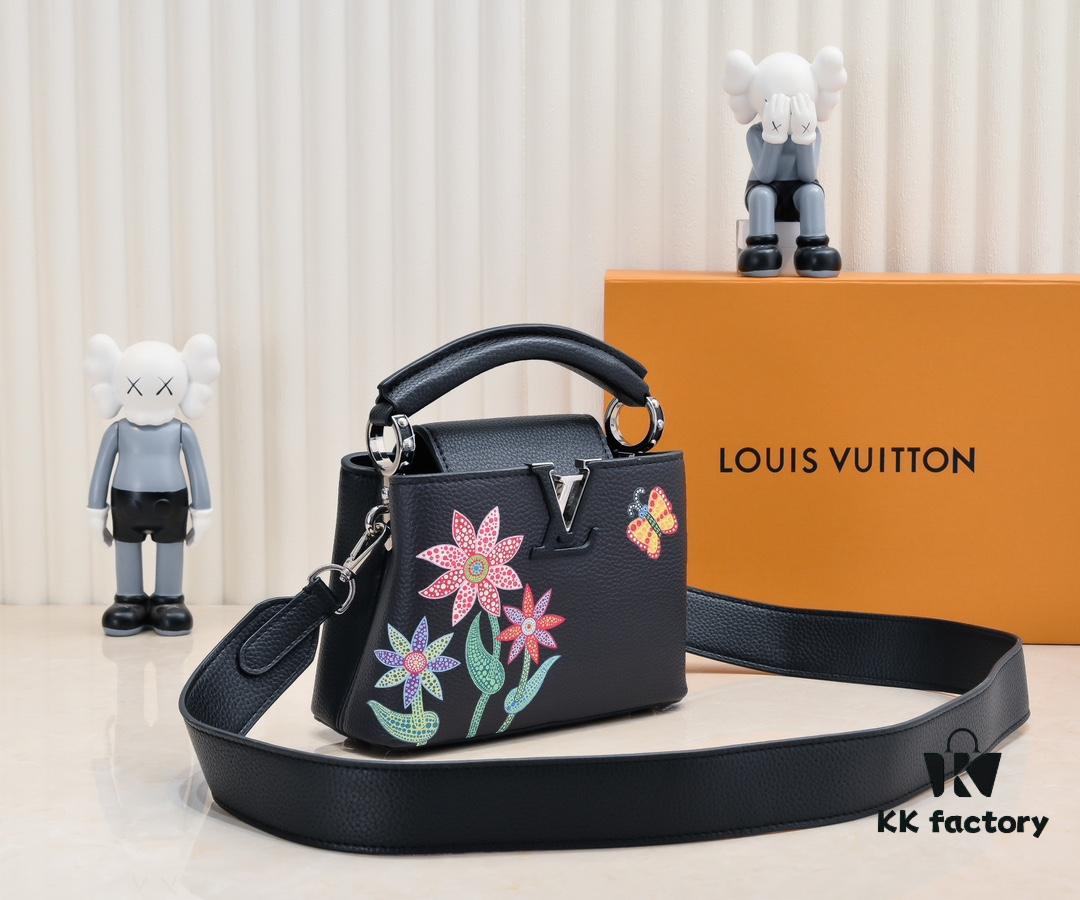 693076246e68136f4d9a64b3 Upgraded Version M21754 Black LV x YK Capucines Mini Bag