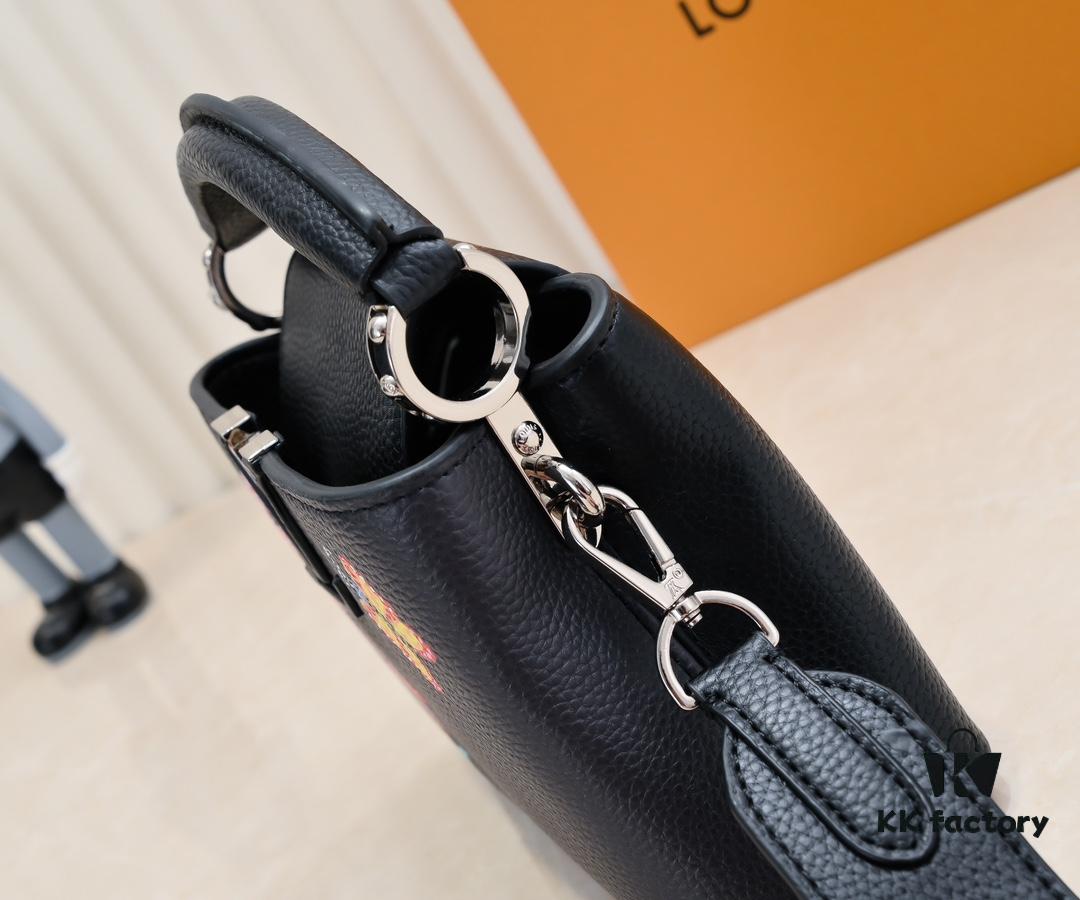 693076256e68136f4d9a64b5 Upgraded Version M21754 Black LV x YK Capucines Mini Bag