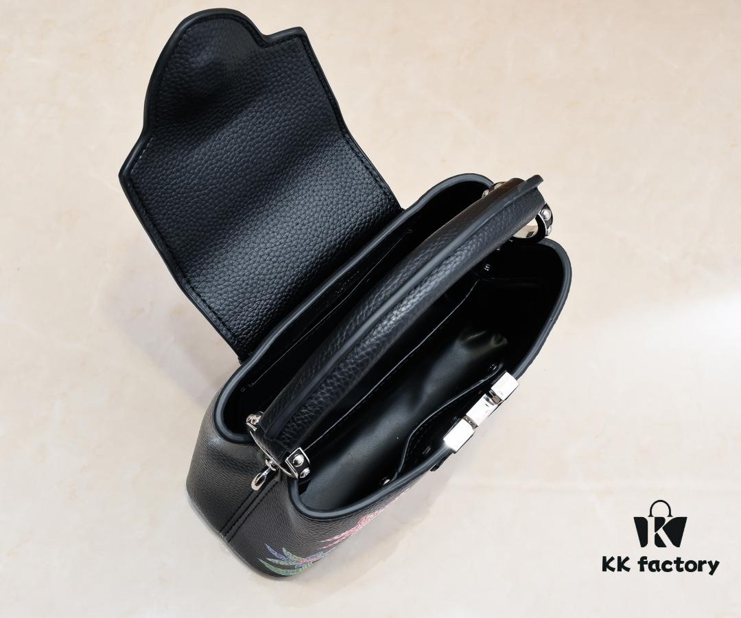 693076286e68136f4d9a64b9 Upgraded Version M21754 Black LV x YK Capucines Mini Bag