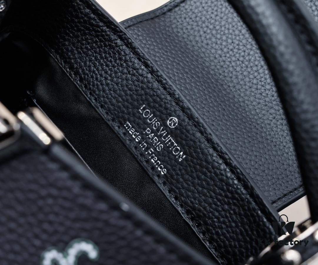 693076286e68136f4d9a64bb Upgraded Version M21754 Black LV x YK Capucines Mini Bag