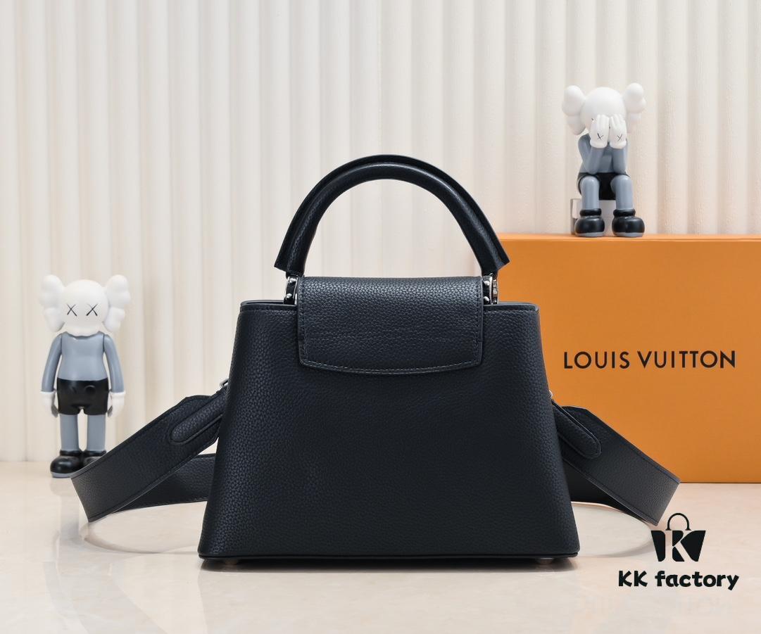 693076296e68136f4d9a64bd Upgraded Version M21755 Black LV x YK Capucines Small Handbag