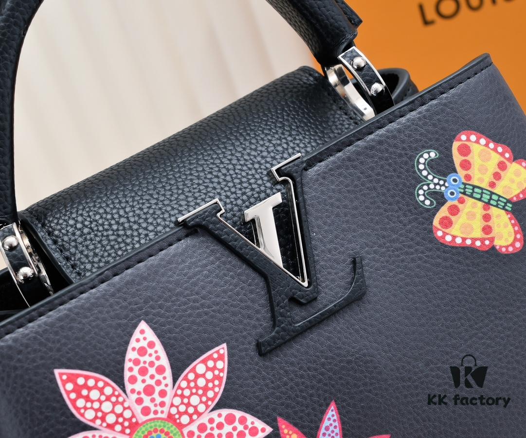 6930762a6e68136f4d9a64c0 Upgraded Version M21755 Black LV x YK Capucines Small Handbag