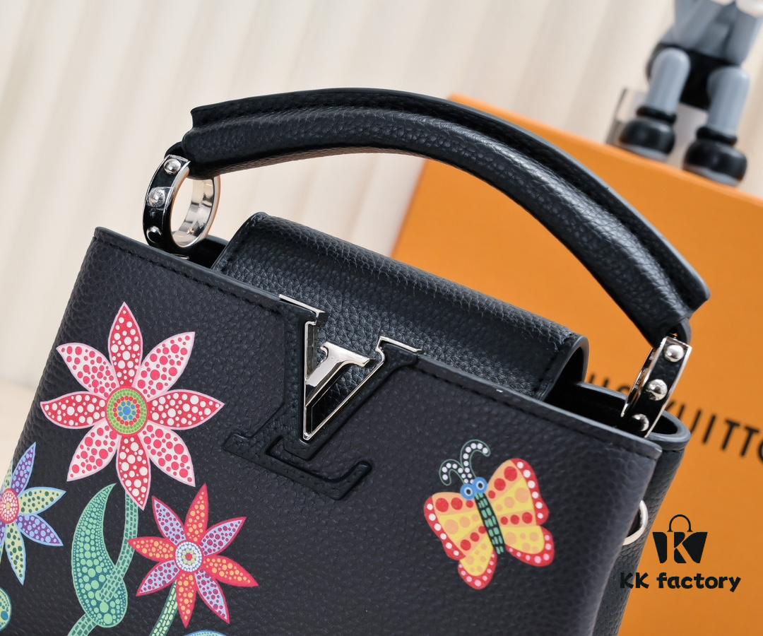 6930762d6e68136f4d9a64c6 Upgraded Version M21754 Black LV x YK Capucines Mini Bag