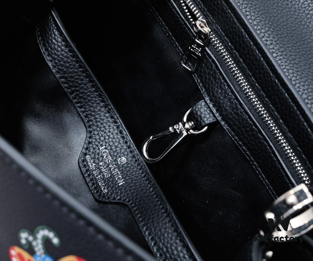 6930762e6e68136f4d9a64ca Upgraded Version M21756 Black LV x YK Capucines Medium Handbag