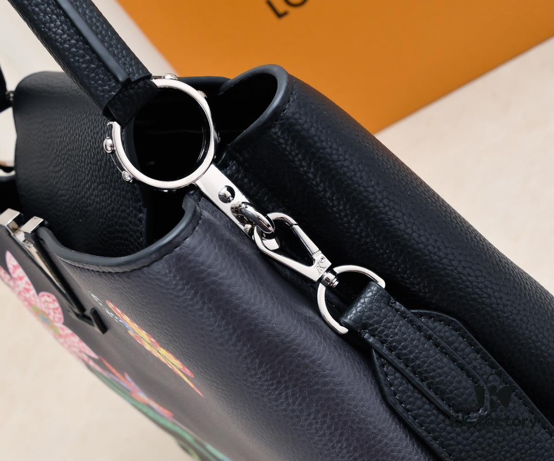6930762e6e68136f4d9a64cb Upgraded Version M21756 Black LV x YK Capucines Medium Handbag