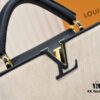 693076376e68136f4d9a64de Upgraded M59873 Linen with Black and Gold Hardware