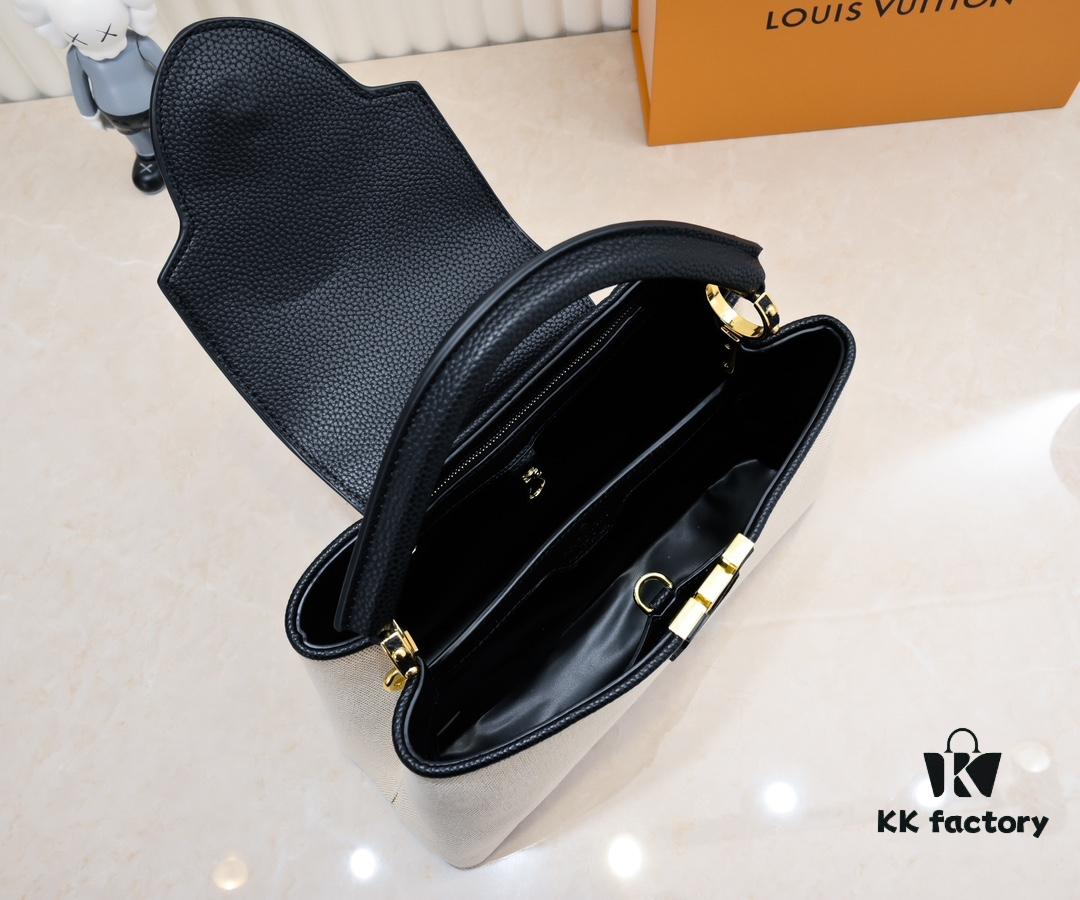 6930763b6e68136f4d9a64e6 Upgraded M59969 Linen with Black Gold-Tone Hardware