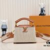 Upgraded M59872 Linen with Light Earth-Gold Tone Hardware