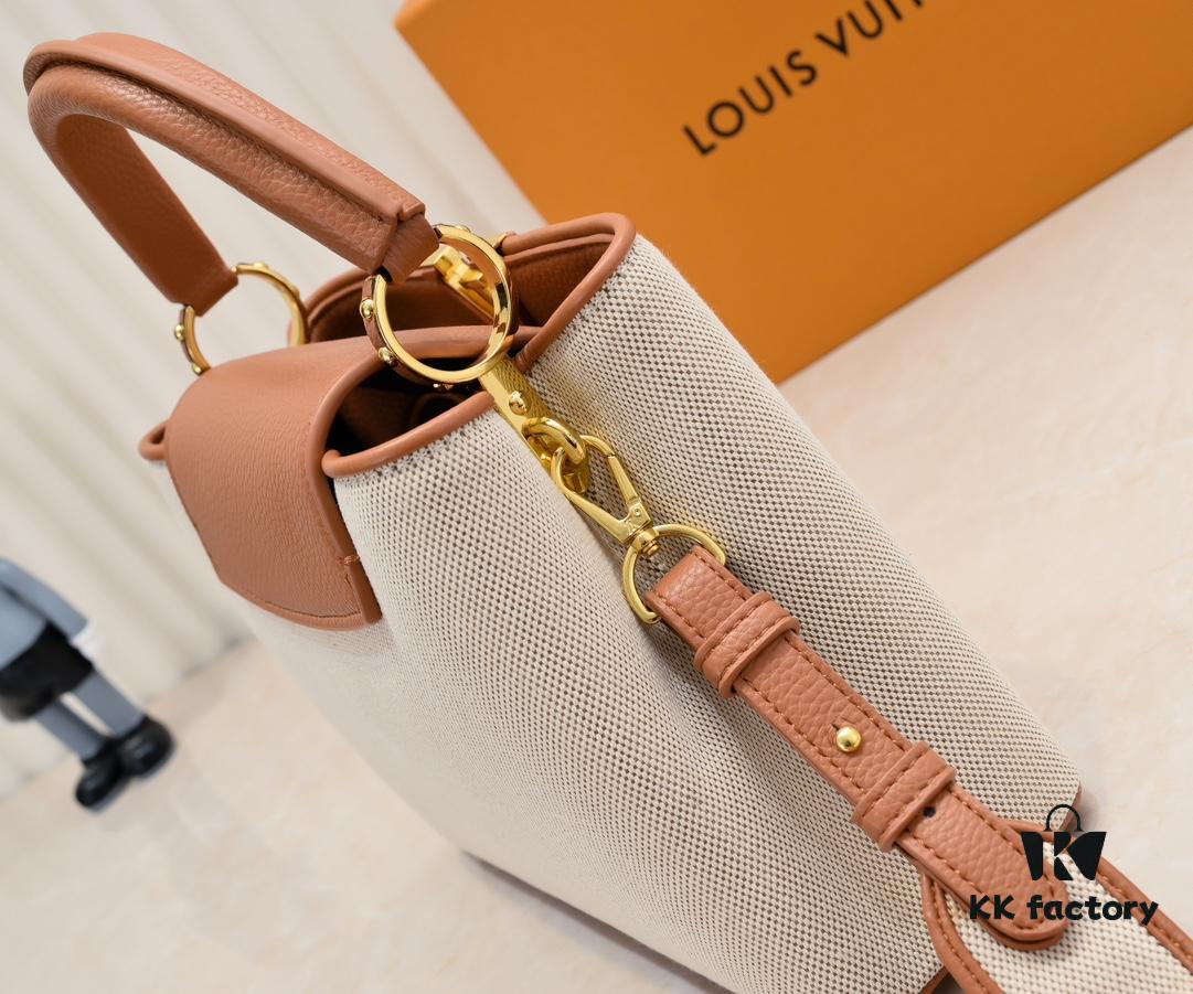 6930764c6e68136f4d9a650e Upgraded M59873 Linen with Light Beige Gold-Tone Hardware