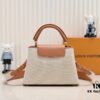 6930764c6e68136f4d9a650f Upgraded M59873 Linen with Light Beige Gold-Tone Hardware