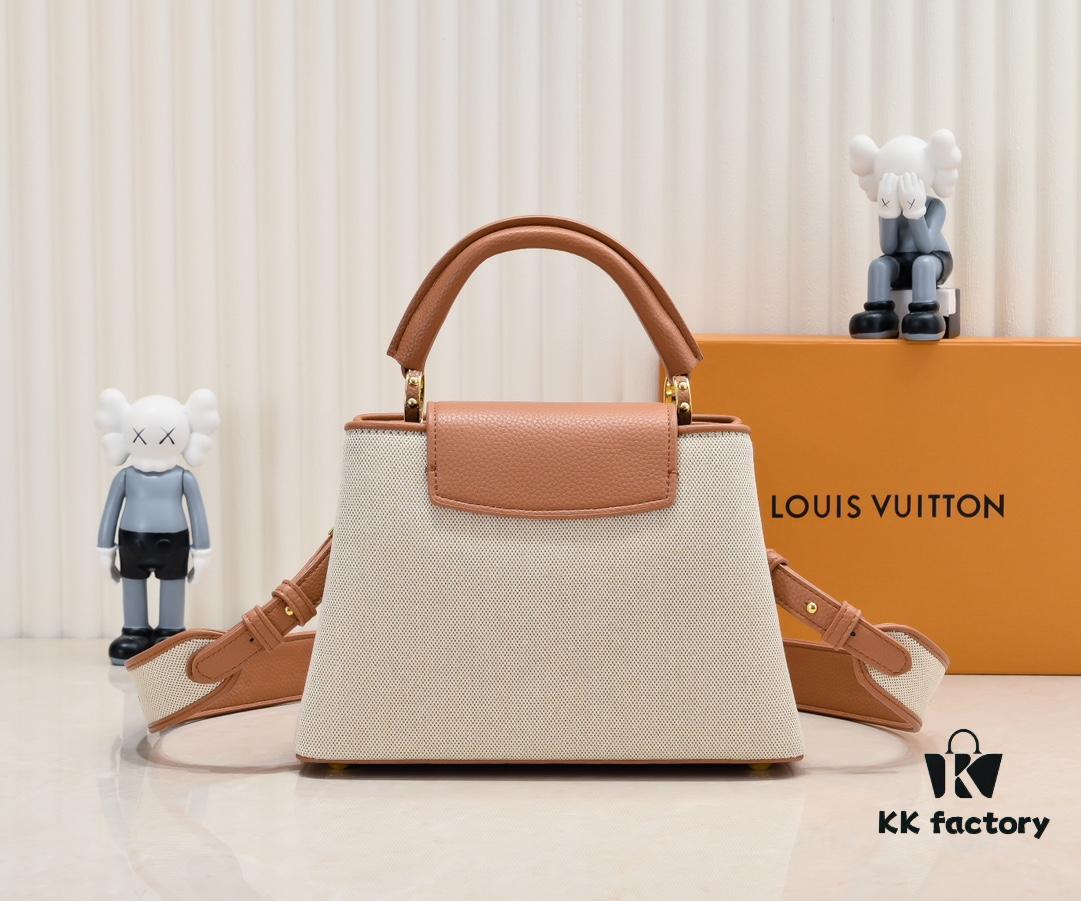 6930764c6e68136f4d9a650f Upgraded M59873 Linen with Light Beige Gold-Tone Hardware
