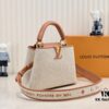 6930764e6e68136f4d9a6512 Upgraded M59873 Linen with Light Beige Gold-Tone Hardware
