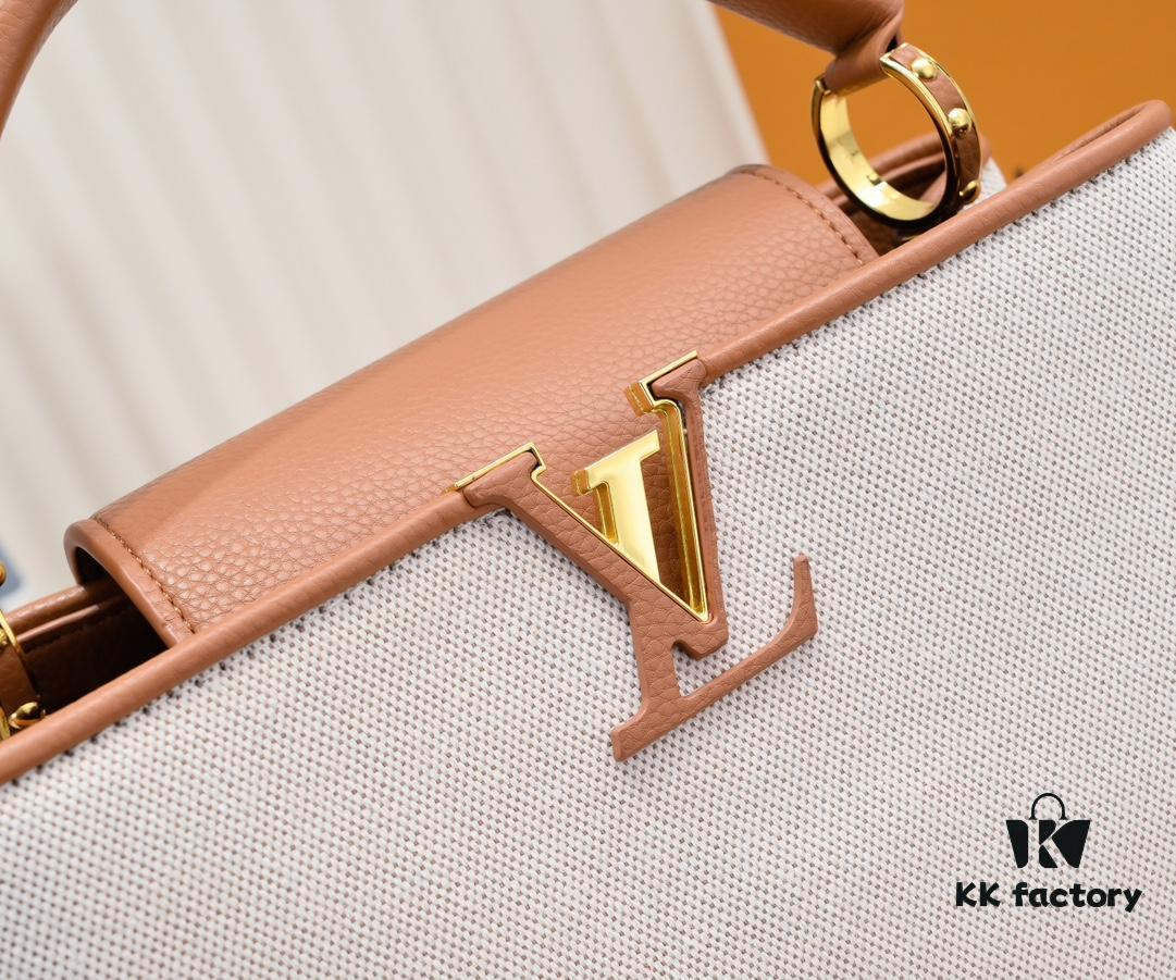 693076516e68136f4d9a651a Upgraded M59969 Linen with Light Terracotta Gold-Tone Hardware
