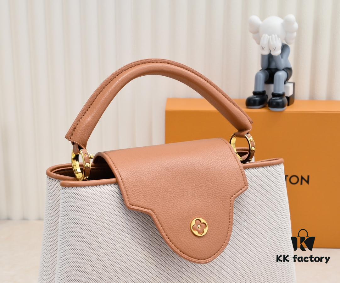 693076516e68136f4d9a651b Upgraded M59969 Linen with Light Terracotta Gold-Tone Hardware