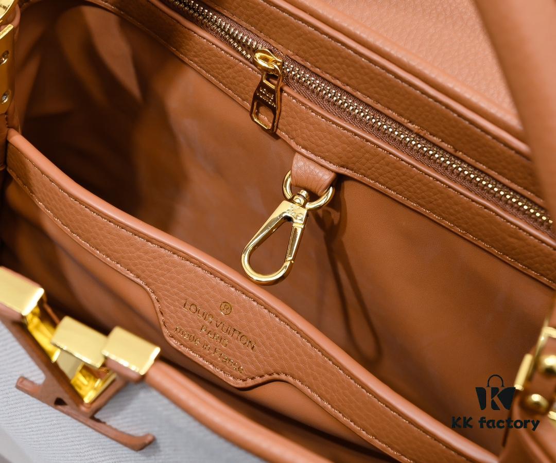 693076526e68136f4d9a651c Upgraded M59969 Linen with Light Terracotta Gold-Tone Hardware
