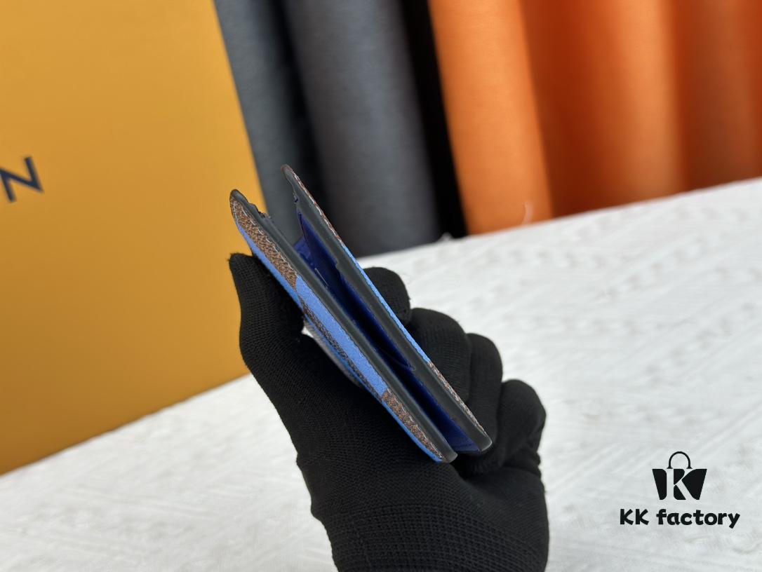 693076776e68136f4d9a656e Wallet Model: M40452 Deep Blue Check Louis Vuitton Classic Brazza Wallet