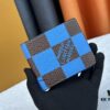 693076786e68136f4d9a656f Wallet Model: M40452 Deep Blue Check Louis Vuitton Classic Brazza Wallet