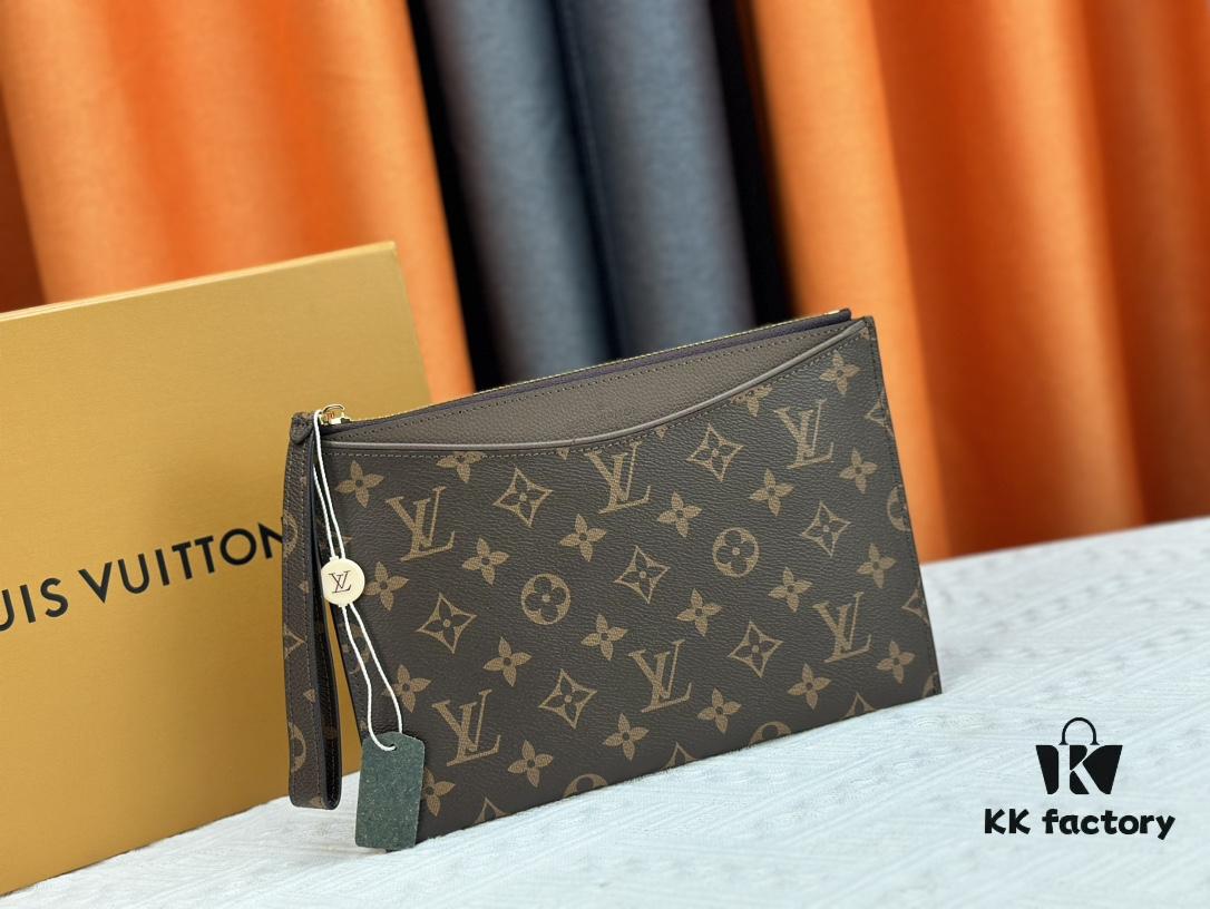 693076a96e68136f4d9a65c4 M60910, Real Item Photography, Exquisitely Crafted Pallas Clutch Combining Classic Monogram Canvas with Vibrant Colors for a Delightful Effect