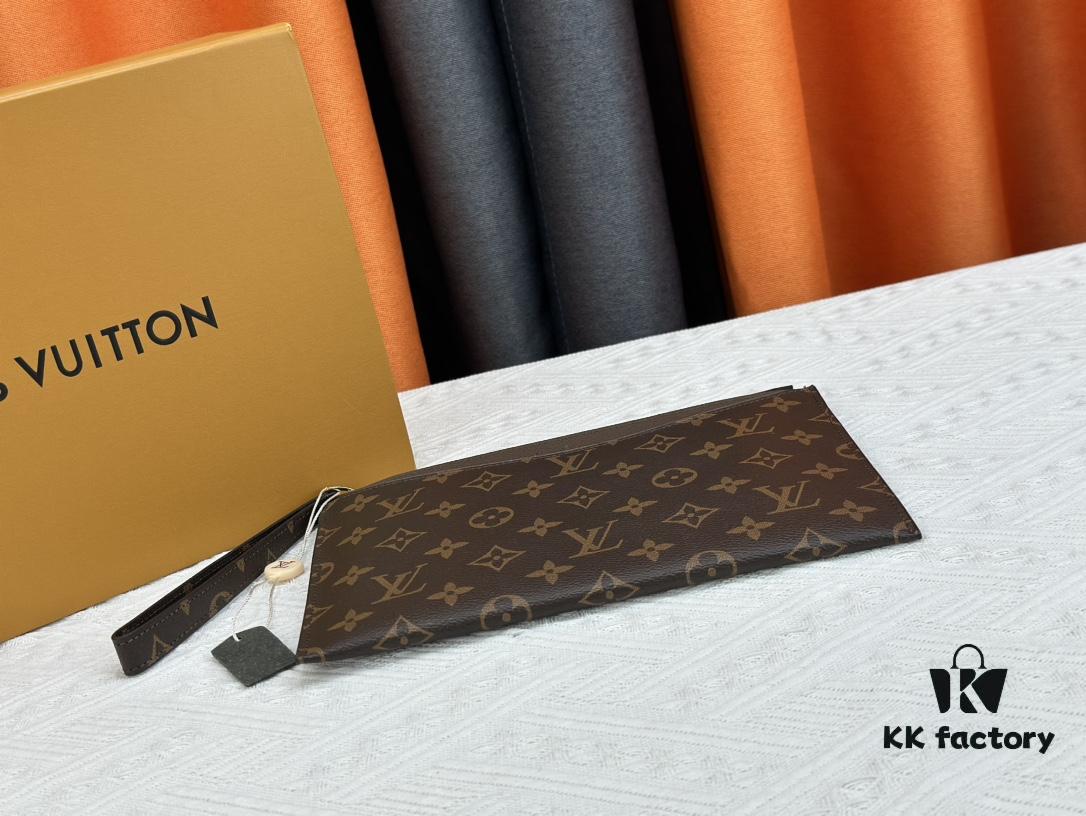693076ab6e68136f4d9a65cb M60910, Real Item Photography, Exquisitely Crafted Pallas Clutch Combining Classic Monogram Canvas with Vibrant Colors for a Delightful Effect