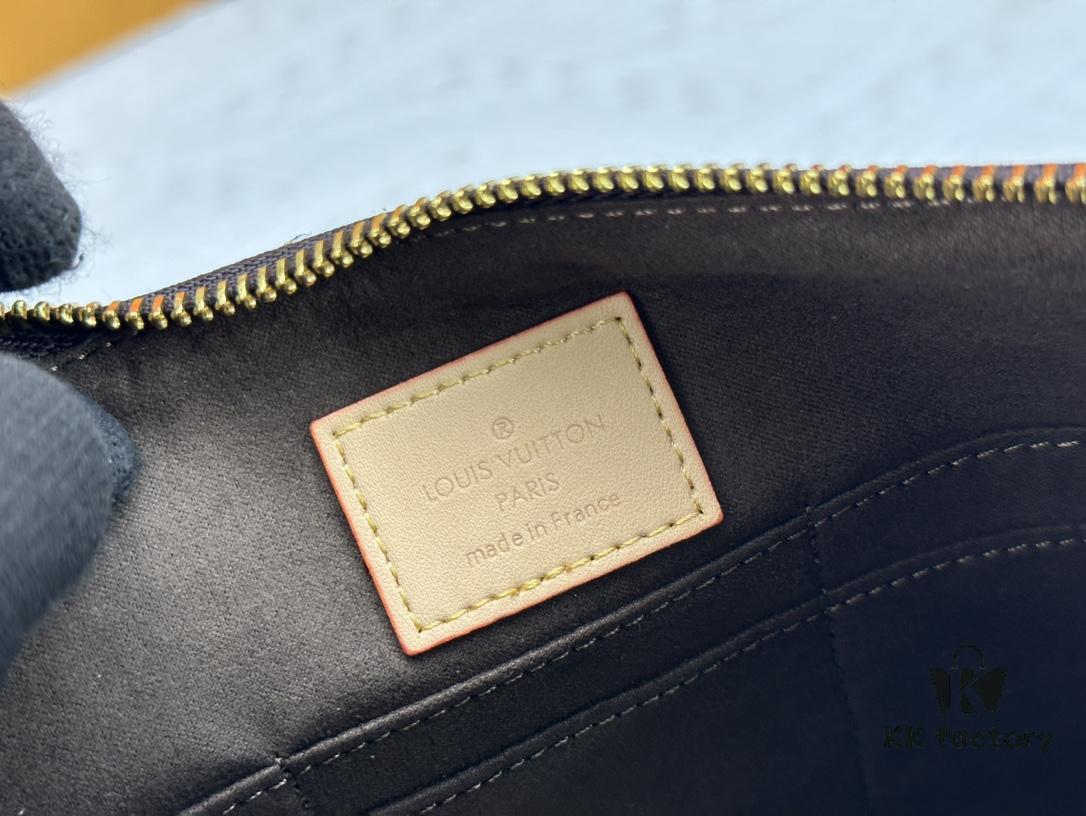 693076ae6e68136f4d9a65cf M60910, Real Item Photography, Exquisitely Crafted Pallas Clutch Combining Classic Monogram Canvas with Vibrant Colors for a Delightful Effect