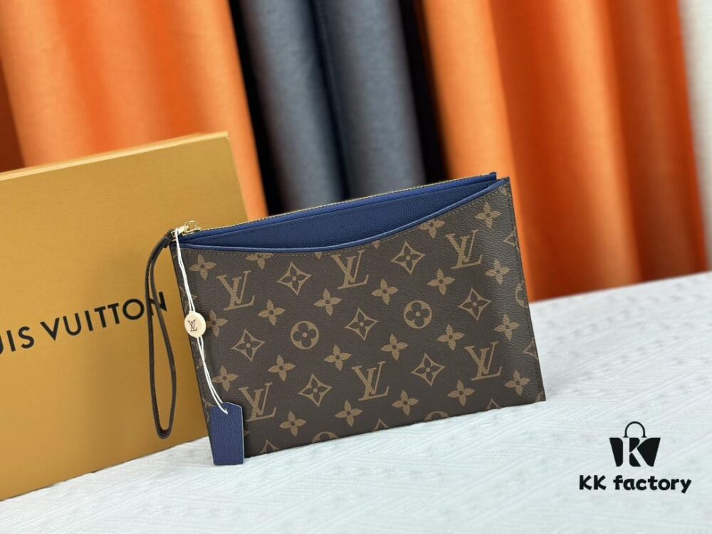 693076b36e68136f4d9a65d8 M60910, Real Item Photography, Exquisitely Crafted Pallas Clutch Combining Classic Monogram Canvas with Vibrant Colors for a Delightful Effect