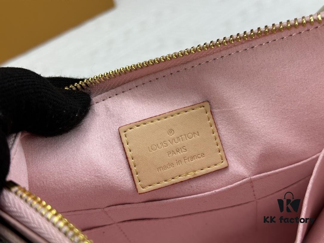 693076b36e68136f4d9a65d9 M60910, Real Item Photography, Exquisitely Crafted Pallas Handbag Combining Classic Monogram Canvas with Vibrant Colors for a Delightful Effect