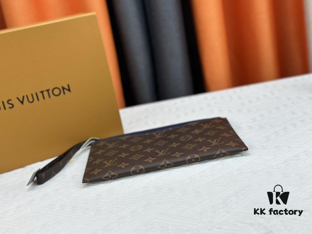 693076b36e68136f4d9a65da M60910, Real Item Photography, Exquisitely Crafted Pallas Clutch Combining Classic Monogram Canvas with Vibrant Colors for a Delightful Effect