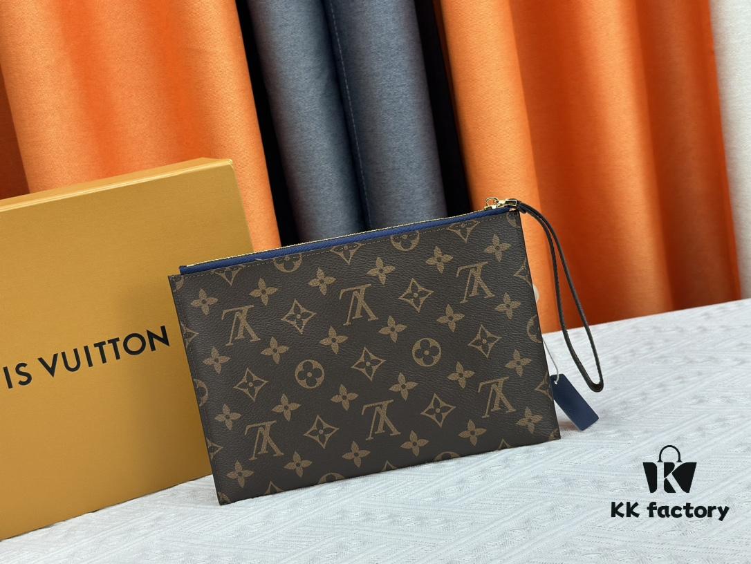693076b46e68136f4d9a65dd M60910, Real Item Photography, Exquisitely Crafted Pallas Clutch Combining Classic Monogram Canvas with Vibrant Colors for a Delightful Effect