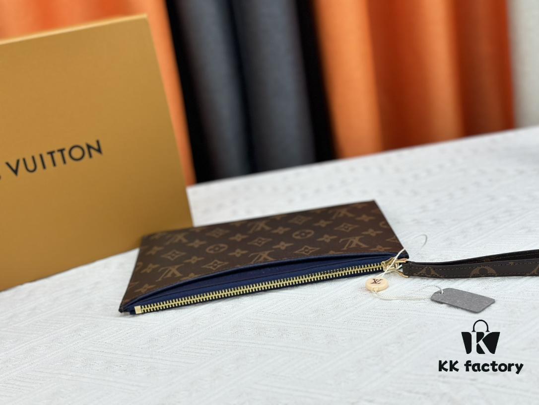693076b46e68136f4d9a65de M60910, Real Item Photography, Exquisitely Crafted Pallas Clutch Combining Classic Monogram Canvas with Vibrant Colors for a Delightful Effect