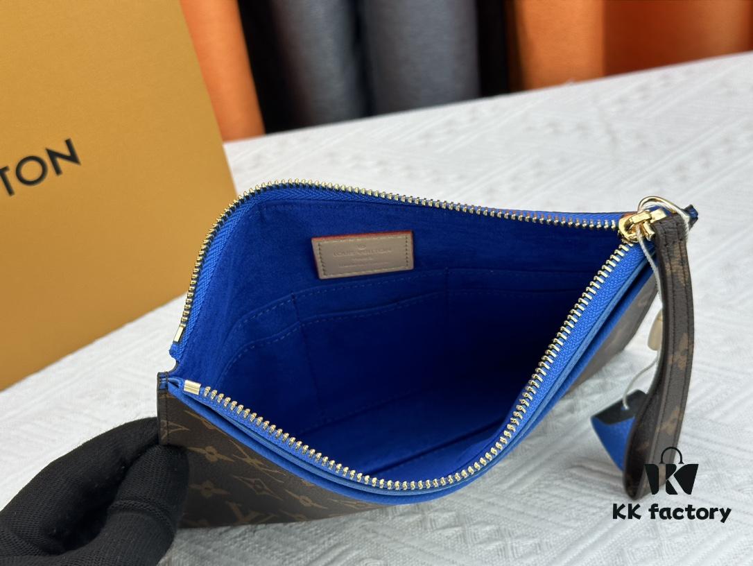 693076bd6e68136f4d9a65f2 M60910, Real Product Photography, Exquisitely Crafted Pallas Clutch Combining Classic Monogram Canvas with Vibrant Colors for a Delightful Effect