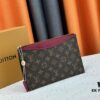 693076c16e68136f4d9a65f6 M60910, Real Item Photography, Exquisitely Crafted Pallas Clutch Combining Classic Monogram Canvas with Vibrant Colors for a Delightful Effect
