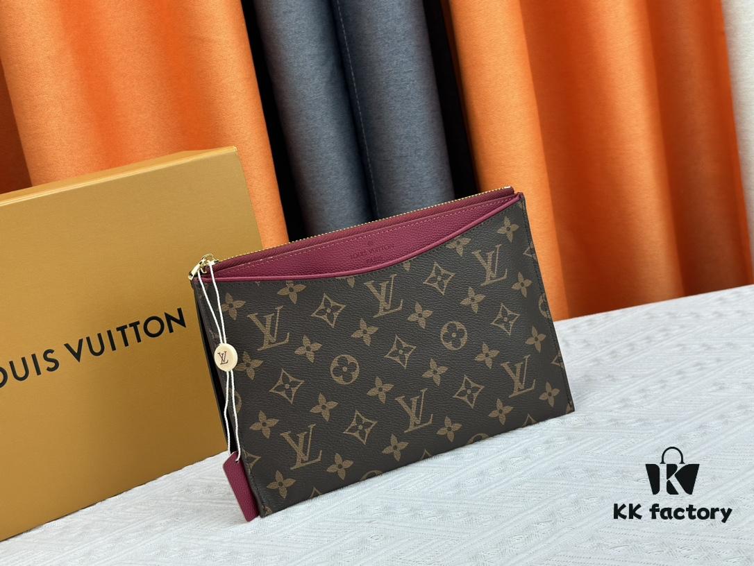 693076c16e68136f4d9a65f6 M60910, Real Item Photography, Exquisitely Crafted Pallas Clutch Combining Classic Monogram Canvas with Vibrant Colors for a Delightful Effect